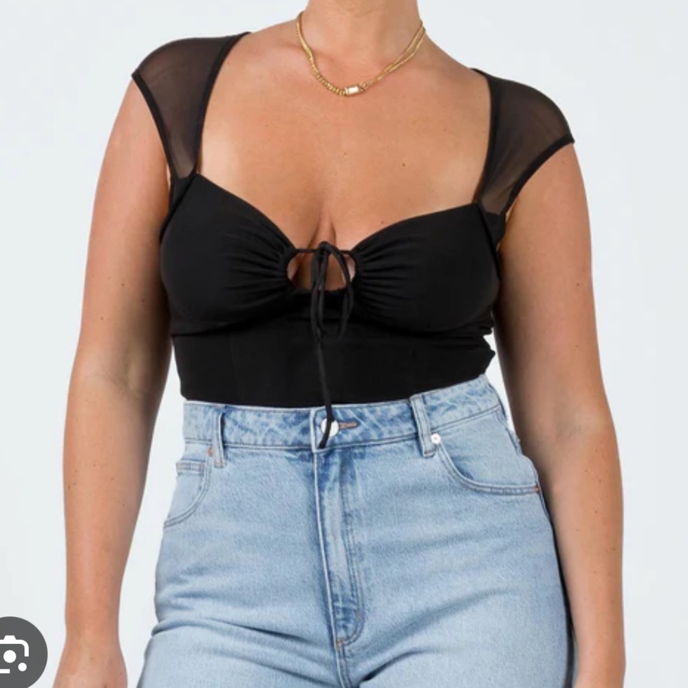 Princess Polly Elegant Black Lace Bodysuit